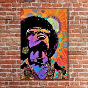Retro Black Man Canvas Hanging, Black Man Portrait Art, Black Man Sunglasses Wall Art, Digital Black Art, Afrocentric Art, Black Man Art