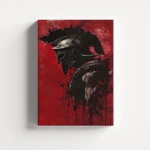 Spartan Warrior Canvas Print, Spartans Wall Art, Home Wall Decor, Man Cave Wall Art, Spartan Soldier Canvas Art, Masculine Decor