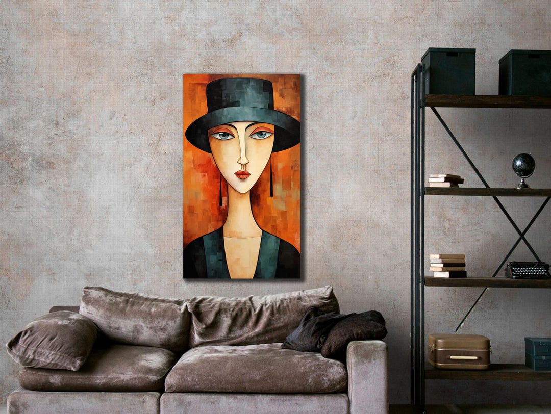 Abstract Woman Portrait Canvas Print, Colorful Wall Art - Etsy
