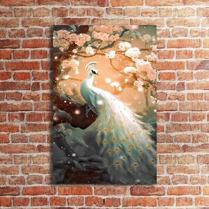 Peacock Canvas Print, Peacock Canvas Wall Art, Livingroom Decor, Animal Art Print, Peacock Artwork, Peacock Poster, Canvas Wall Decor