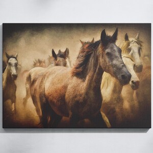 Horse Canvas Wall art, Animal Canvas Print, Horse Poster, Farmhouse Wall Decor, Home Decoration, Housewarming Gift, Extra Large Wall Art