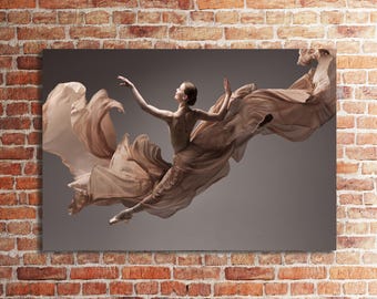 Ballerina Canvas Print, Ballet Studio Wall Decor