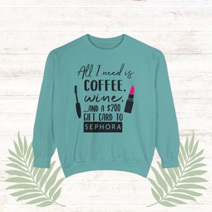 Tarjeta de regalo de café y Sephora