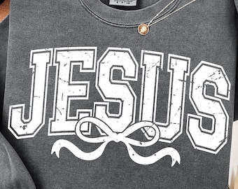 Jesús Svg, Cristiano Universitario Png, Diseño de Camiseta con Lazo de Jesús Desgastado, Sublimación de Fe (Digital)
