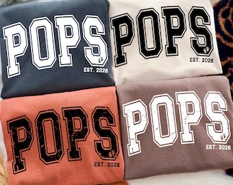Pops Est 2026 SVG PNG, Grandpa To Be Shirt Design (Digital Download)