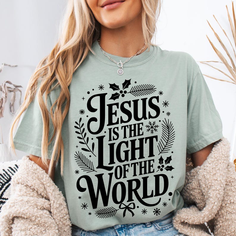 Jesus is the Light of the World SVG, Christmas Bible Quote, Faith Svg ...