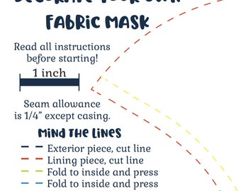 PDF Face Mask Pattern (filter pocket, stabilizers, adjustable)