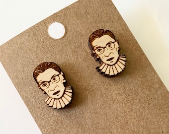 Wooden RBG Earrings