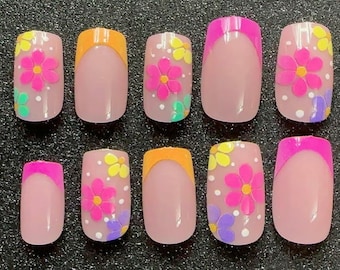 Floral press ons