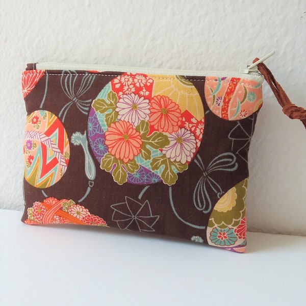 Mini Coin Purse, Small Zipper Pouch, Small Wallet, Card Holder - Padded Zipper Pouch kimono