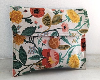 Cosmetic Bag, Clutch Purse, Wallet, Bridesmaid - All Purpose Square Pouch  Poppy Fields