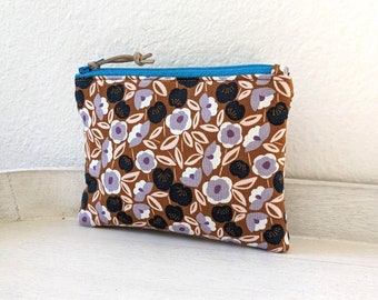 Mini Coin Purse (One outer pocket for cards), Small Zipper Pouch, Small Wallet, Card Holder - Padded Zipper Pouch Joani-Morning