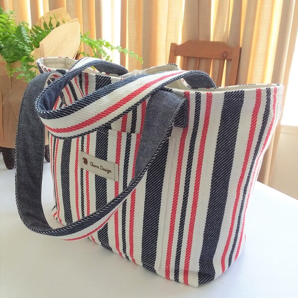Blue Stripes - Everyday Tote Bag