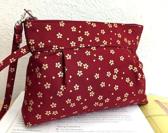 Goldene Sakura Kirschblüten Clutch: Die perfekte Handgelenk & Reisetasche für jeden Tag