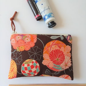Mini Coin Purse, Small Zipper Pouch, Small Wallet, Card Holder Padded Zipper Pouch kimono image 4