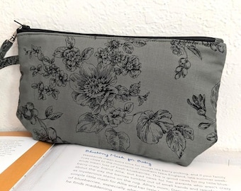 Japanisches Baumwoll-Etui/Federmäppchen/Kosmetiktasche – Goldene Kirschblüten