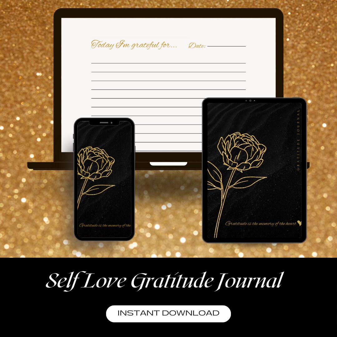 Self Love Gratitude Journal, Template, Digital Products, Journal, Canva ...