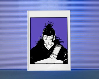 Geto Suguru Poster, Jujutsu Kaisen Anime Poster, Japanese Wall Art Print, Manga Poster Wall Decor, Digital Files Download