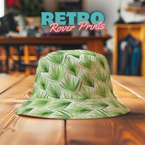 a green hat sitting on top of a wooden table