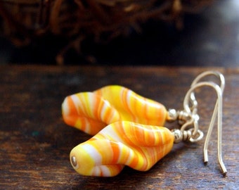 Vintage Japanese Glass Bead Earrings with Gold Filled Ear Wires