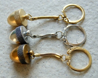 Acorn Canister Locket Key Chain, Choose Color at Checkout