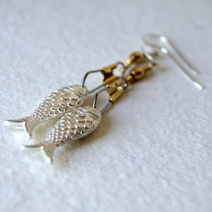 Fish Earrings, Vintage Lucite Fish with Swivel Snaps, Choose Fish and Metal Colors at Checkout 4