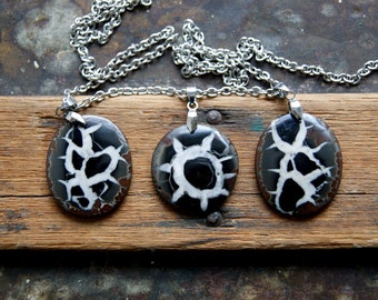 Septarian Fossil Necklace with Stainless Steel Chain, Choose Fossil at Checkout