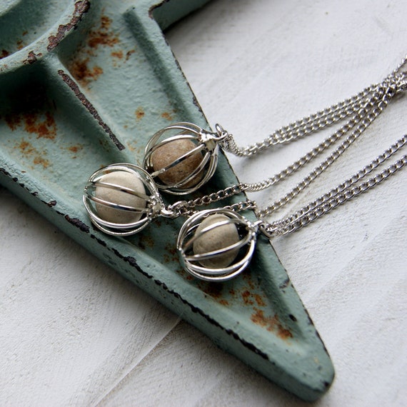 Stone Cage Necklace