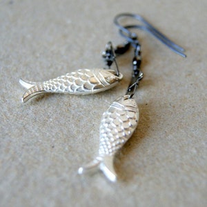 Fish Earrings, Vintage Lucite Fish with Swivel Snaps, Choose Fish and Metal Colors at Checkout 3