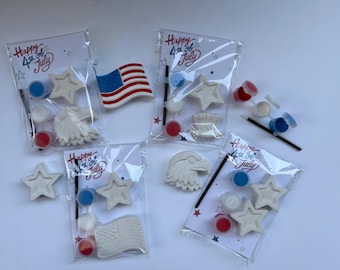 Kit de pintura infantil para el 4 de julio: Pintura DIY / Recuerdos de fiesta / Set de arte para cumpleaños / Pintura y bebida patriótica estadounidense para el 4 de julio