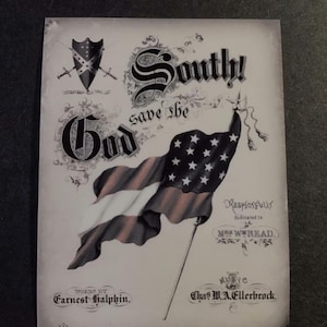 Sixth-Plate Civil War God Save The South Tintype C2377RP