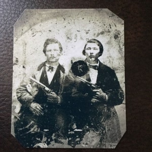 JESSE and FRANK JAMES james younger gang outlaws bank train robbers tintype c753np