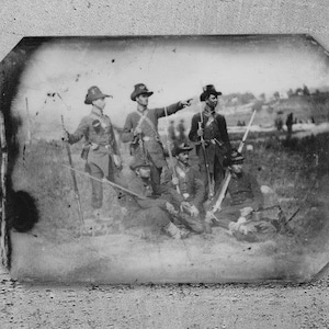 Sixth-Plate Civil War Wisconsin Iron Brigade Troops C2689RP