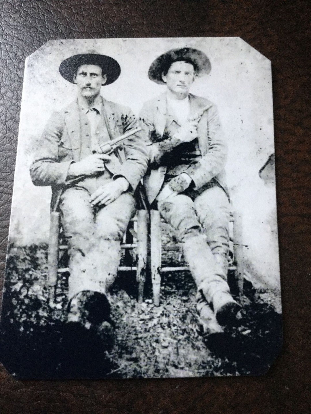2 Cowboys Old West With Drawn Out Guns Tintype C700RP - Etsy
