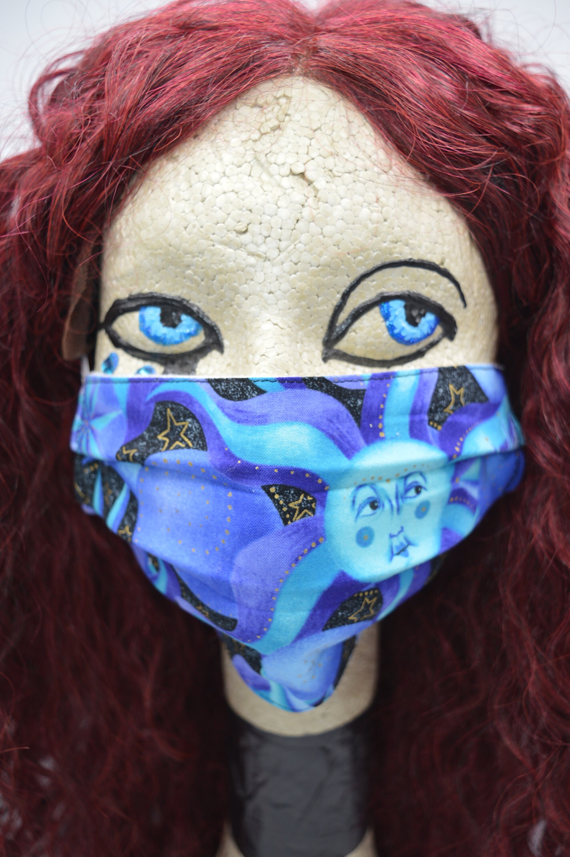 Smiling sun themed face mask with ear loops Handmade 100 Etsy