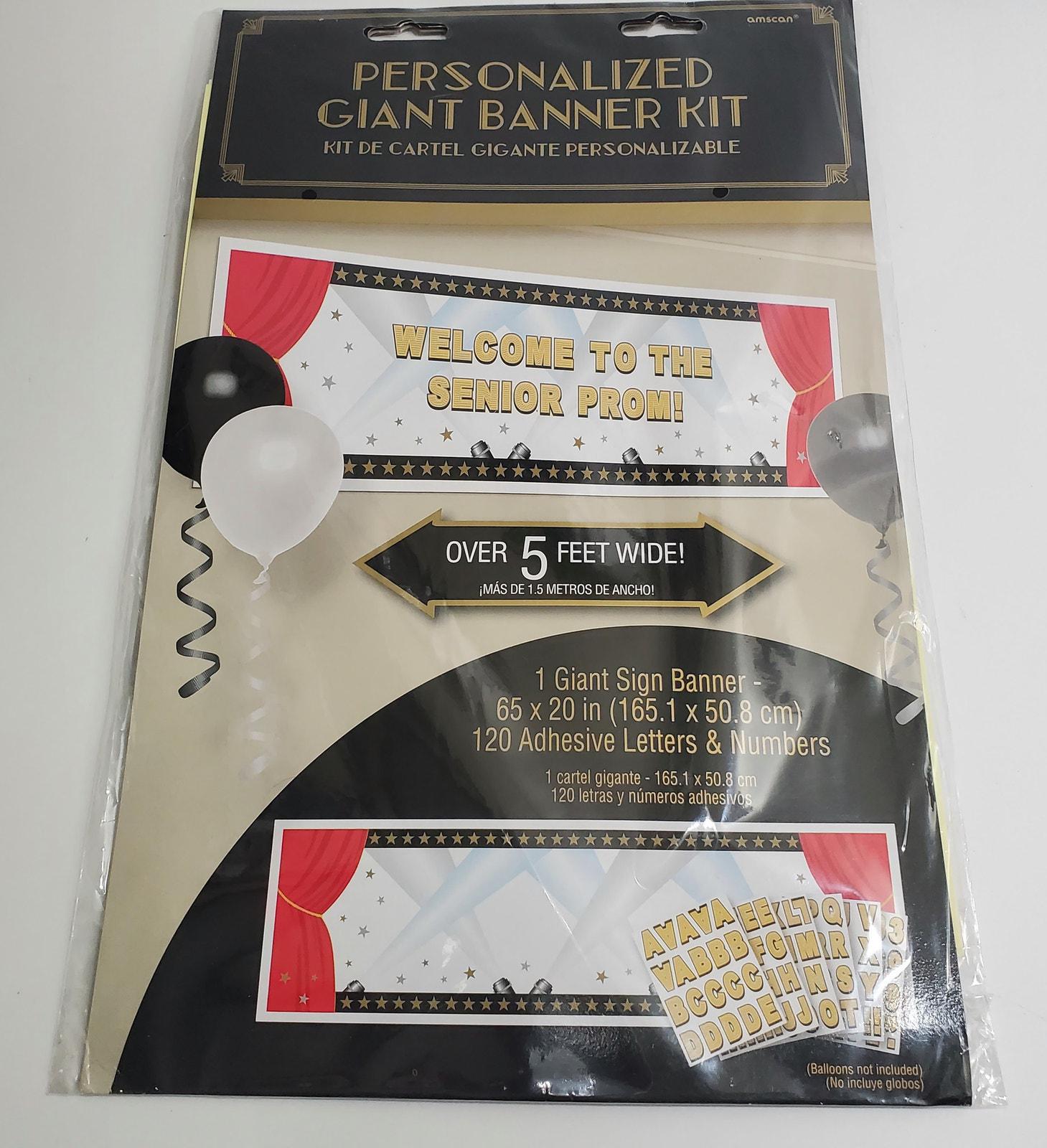 Amscin Hollywood Glitzer-Fransen Banner, 3 M – Gold Mit Roten Buchstaben Für Film-Partys & Feste