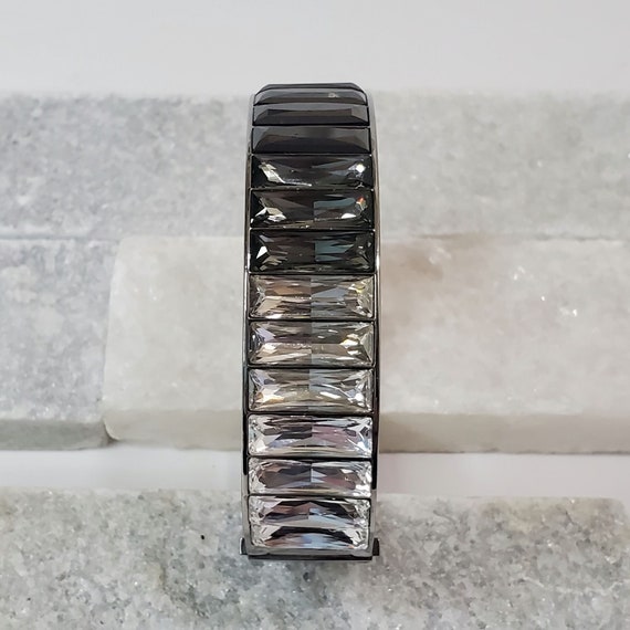 Swarovski Channel Set Crystal Hinged Bangle Brace… - image 8