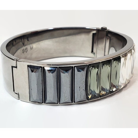 Swarovski Channel Set Crystal Hinged Bangle Brace… - image 2