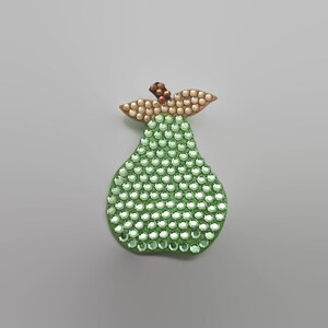 Vintage Lee Angel New York Rhinestone Pear Pin
