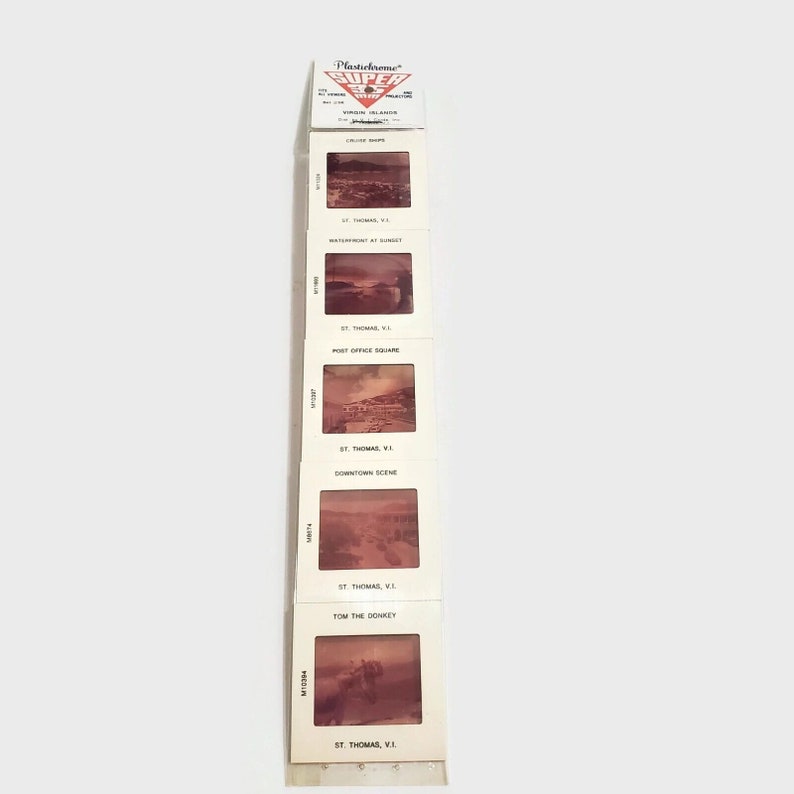 Plastichrome Super 35mm Virgin Islands Sepia Slides Lot of 8 image 1