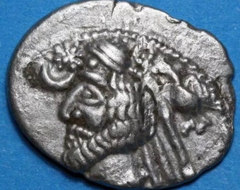 Ancient Greek coin Silver Drachm-Parthia Mithradatkart Phraates IV 38-2 BC