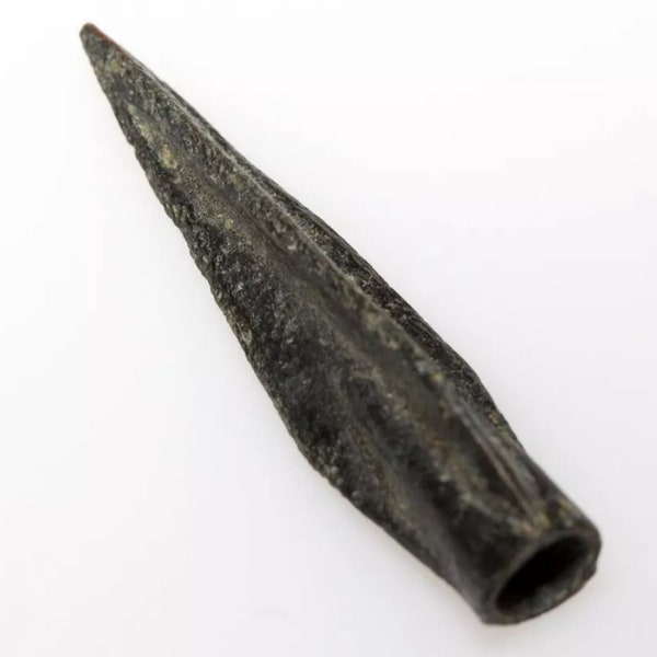 Ancient Scythian bronze triple blade socketed arrowhead circa 300-100 BC