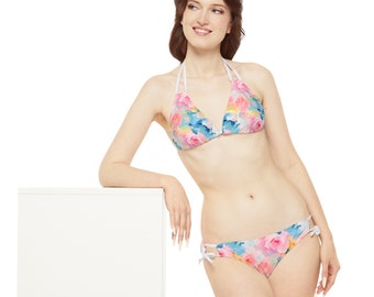 Set bikini con spalline da donna elegante e chic per il nuoto e l'abbigliamento attivo