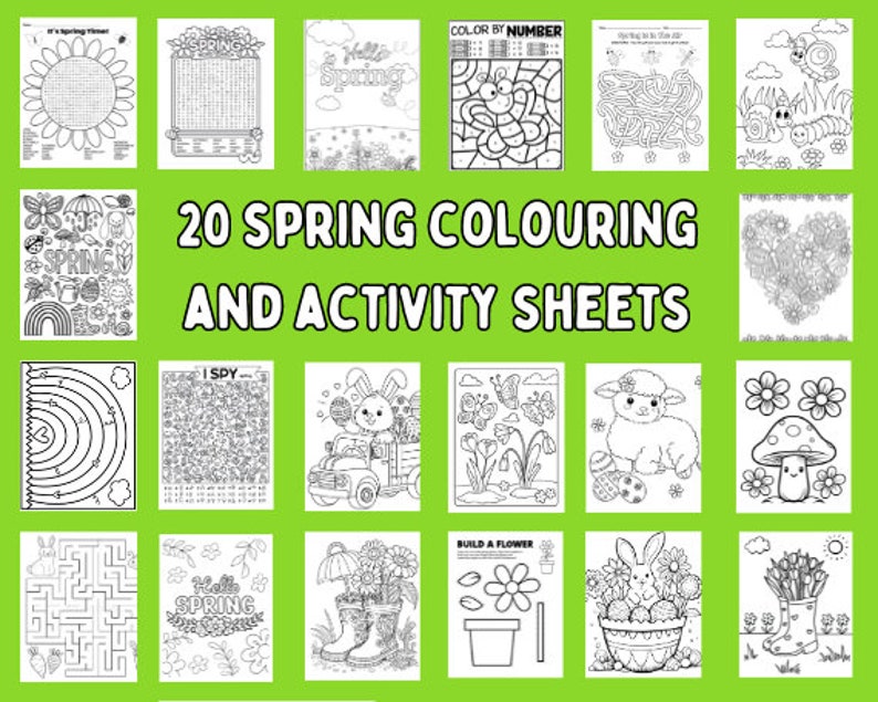 20 Printable Springtime Activity Pack - Etsy