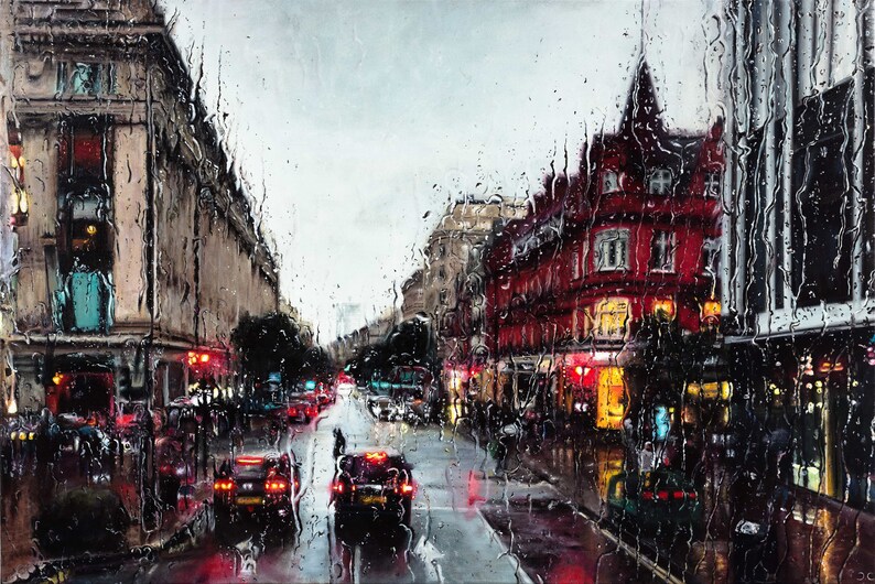 Original Painting Print Oxford street James Condon image 2