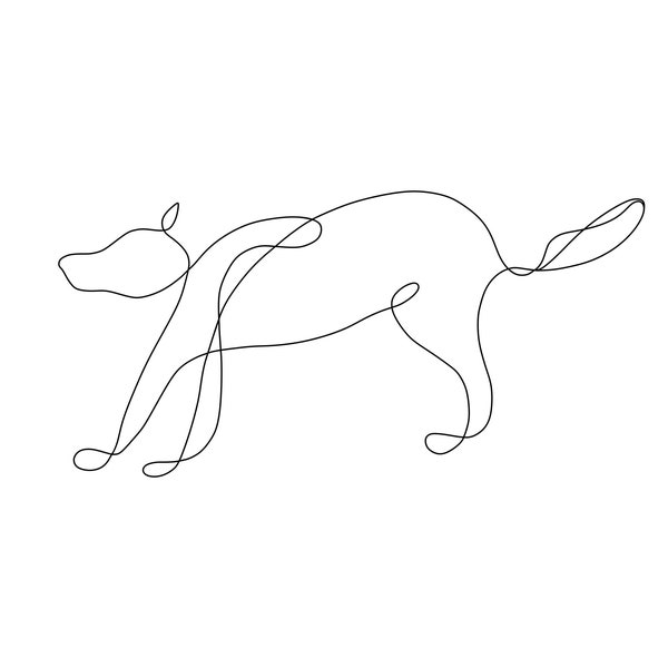 Picasso Dog Line Art Print, Line Drawing, Sketch Wall Art 2024 Styles