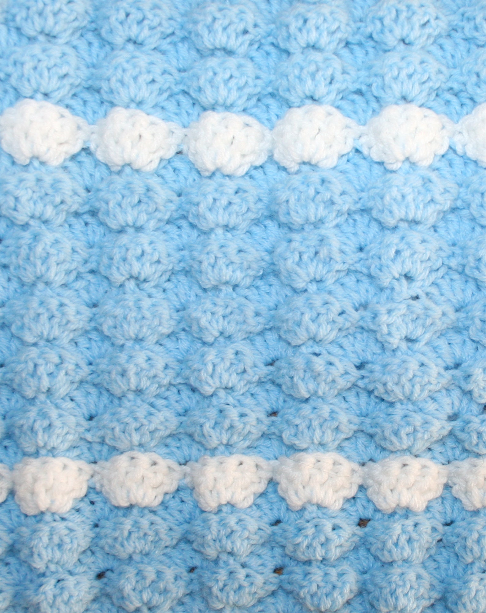 Crochet Baby Blanket Pattern Tutorial 3D Puffy Shell / Fan Textured