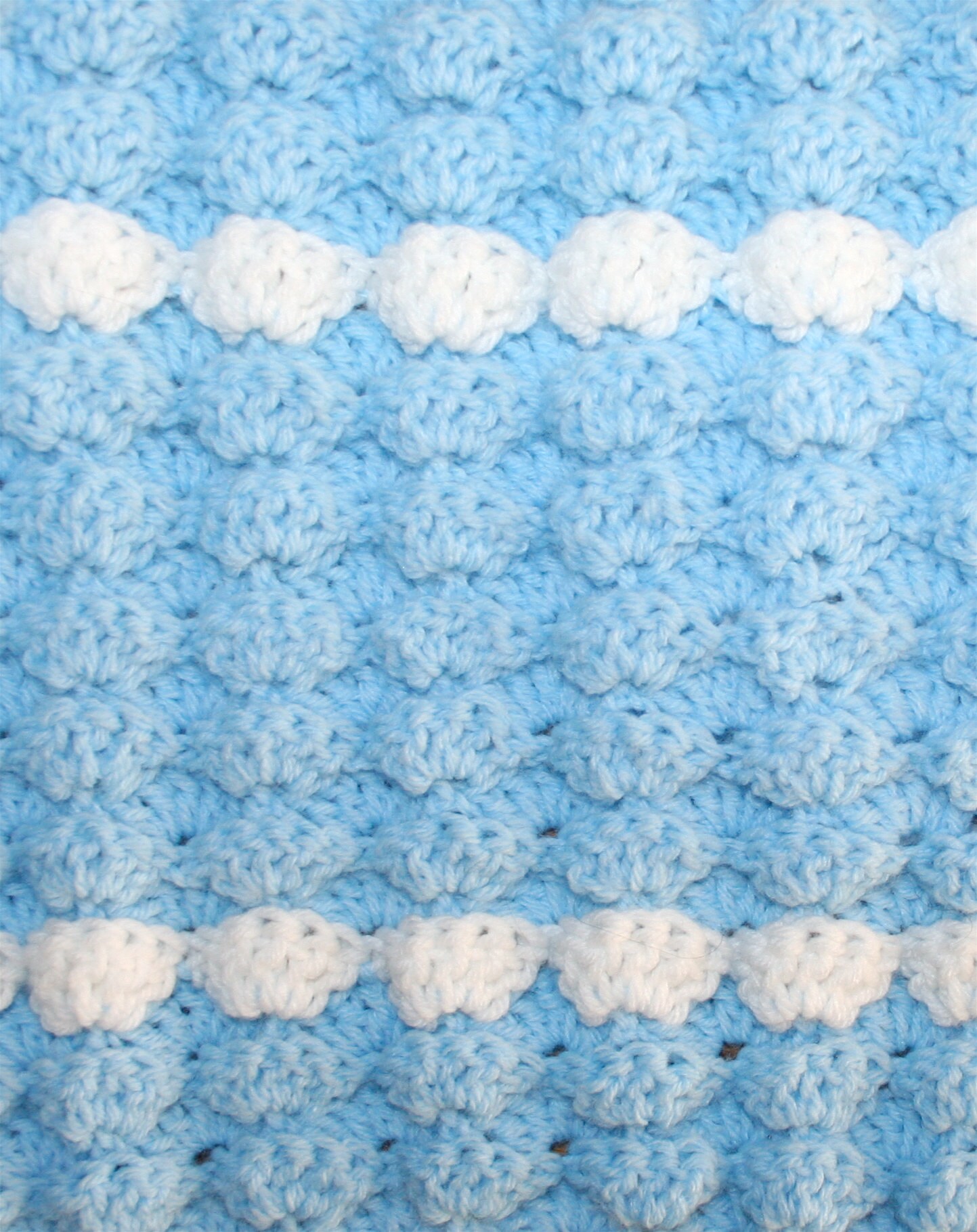 Crochet Baby Blanket Pattern Tutorial 3D Puffy Shell / Fan Textured