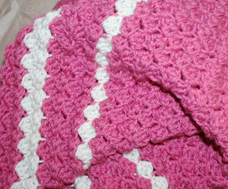 Crochet Afghan Lap Blanket Pattern Textured Reversible 3 sizes Adult / Child Lap Throw Blanket PDF Digital Instant Download image 1