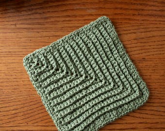 Easy Textured Crochet Dishcloth Pattern: Beginner Washcloth (PDF Pattern)